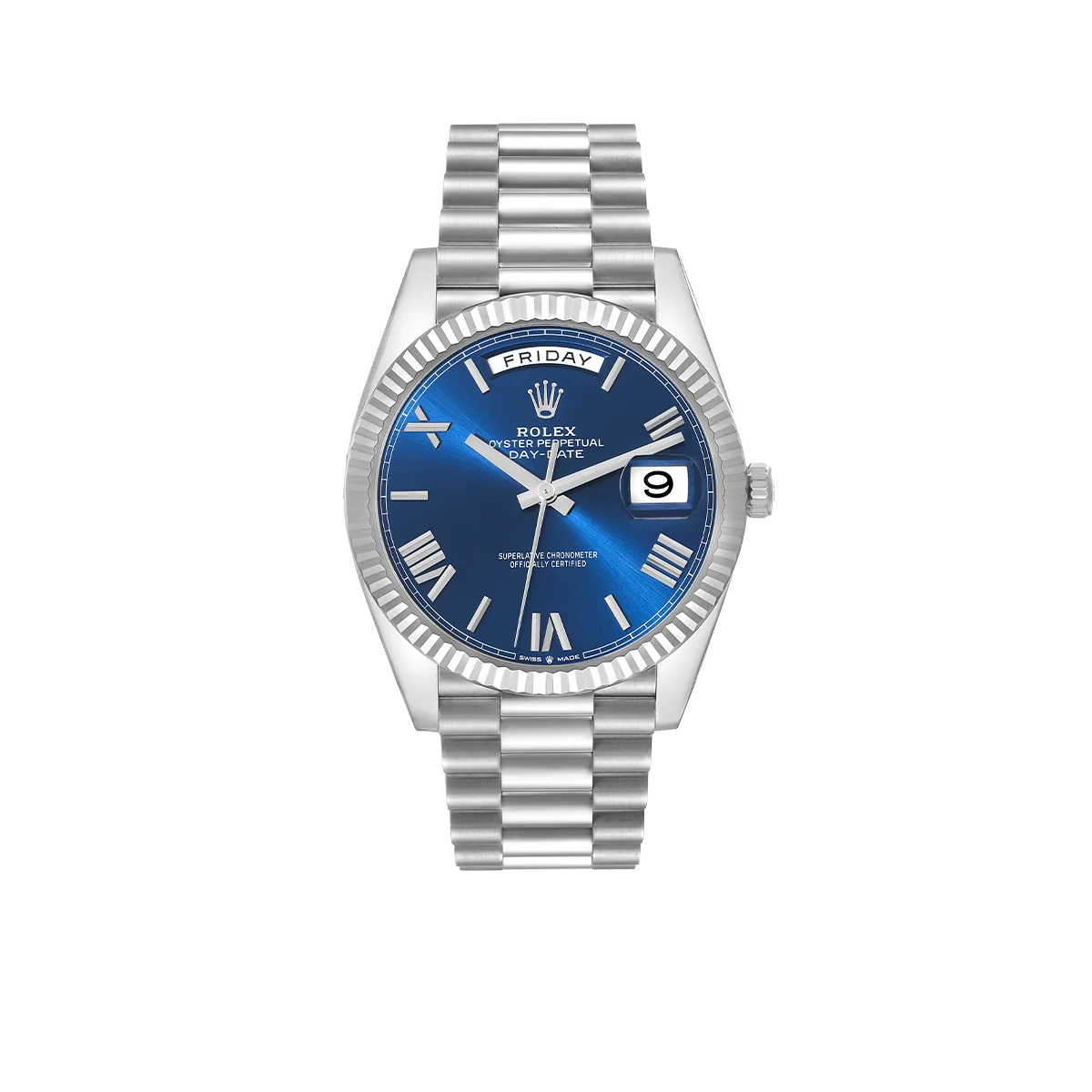 President Day-Date 40mm Blue Dial Platinum Mens Watch 228236