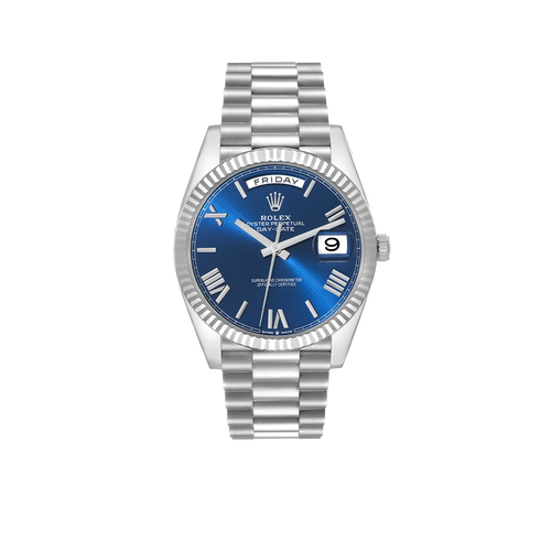 President Day-Date 40mm Blue Dial Platinum Mens Watch 228236