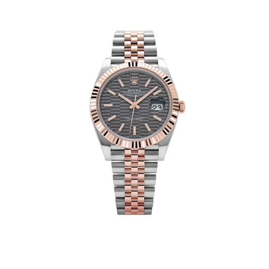 Datejust 41 126331 Rose Gold Stainless Steel Grey Motif Dial Jubilee