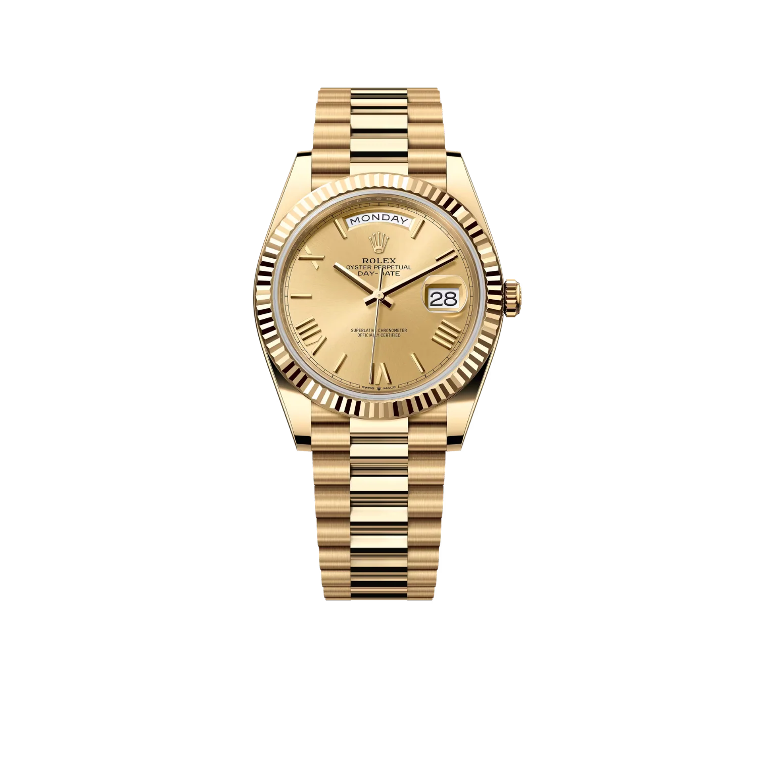 Day-Date 40mm Yellow Gold Champagne Roman Dial m228238-0006