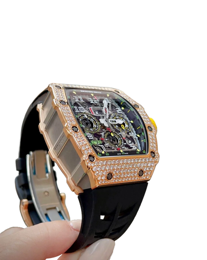 RM 11-03 Flyback Chronograph Diamond Set Rose Gold
