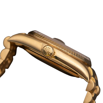 Presidential Rolex Day-Date 18038 Watch 36mm Black Onyx Dial 18K Yellow Gold