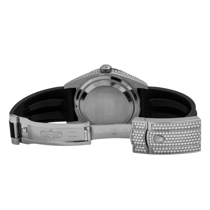 Sky-Dweller 42mm 18K White Gold Meteorite Dial Diamond Watch 326259TBR