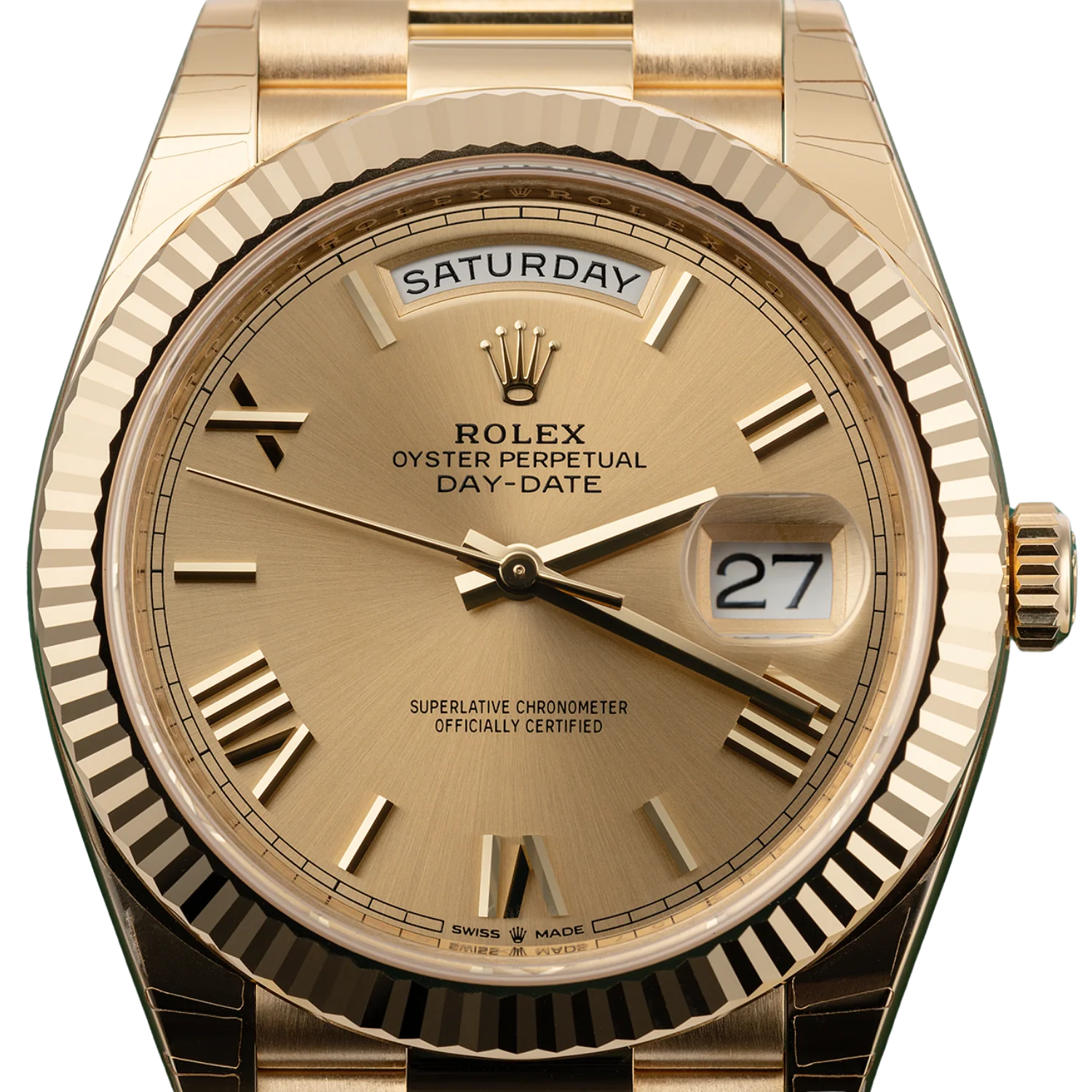 Day-Date 40mm Yellow Gold Champagne Roman Dial m228238-0006