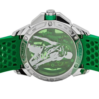 Epic X CR7 44mm Heart of CR7 Stainless Steel Green on Strap EX120.10.AD.AA.ABRUA