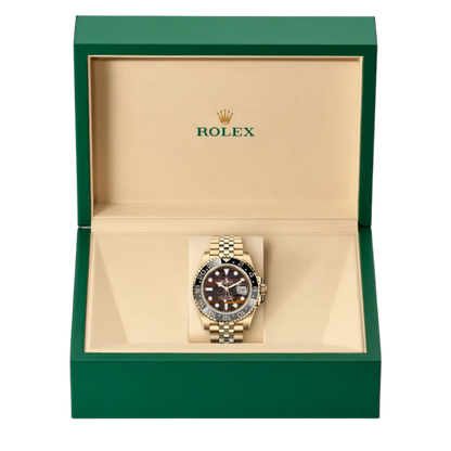 GMT-Master II 40mm Yellow Gold Tiger Iron Dial Jubilee 126718GRNR