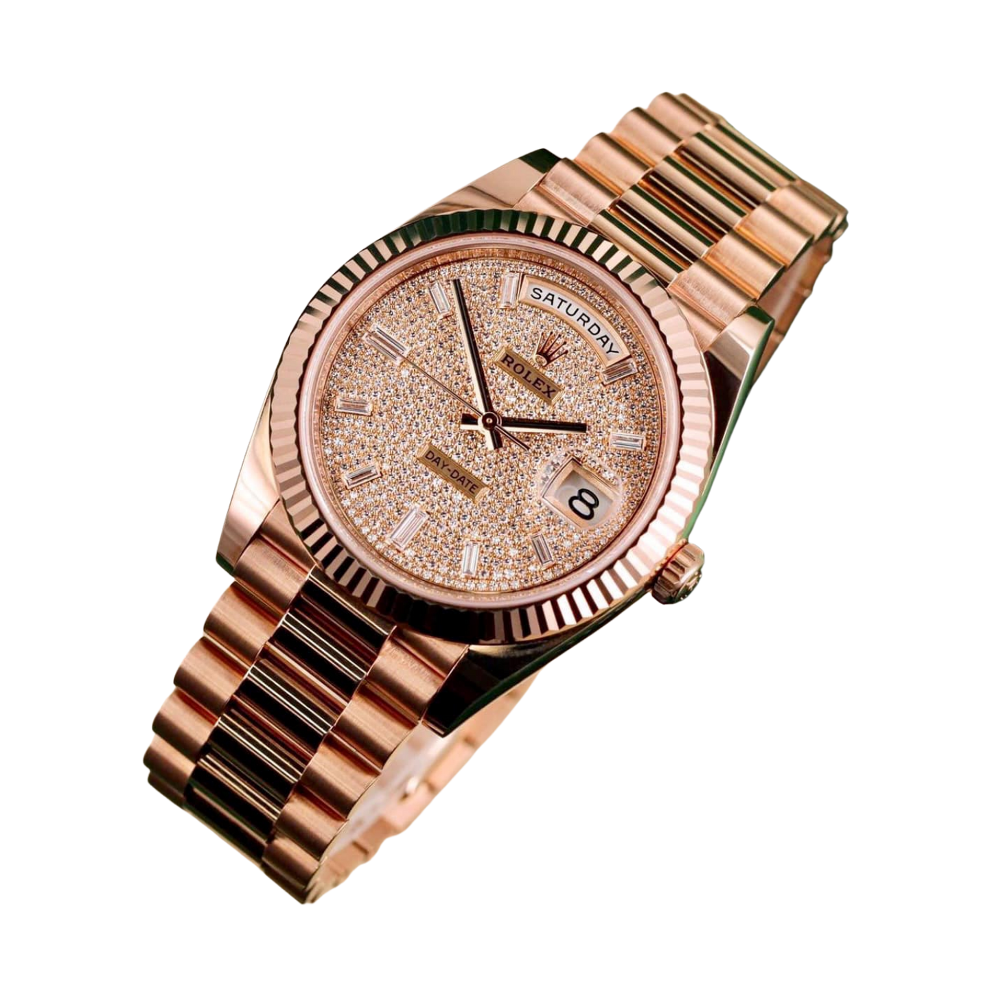 Day-Date 40mm Rose Gold Pavè Diamond Dial m228235-0036