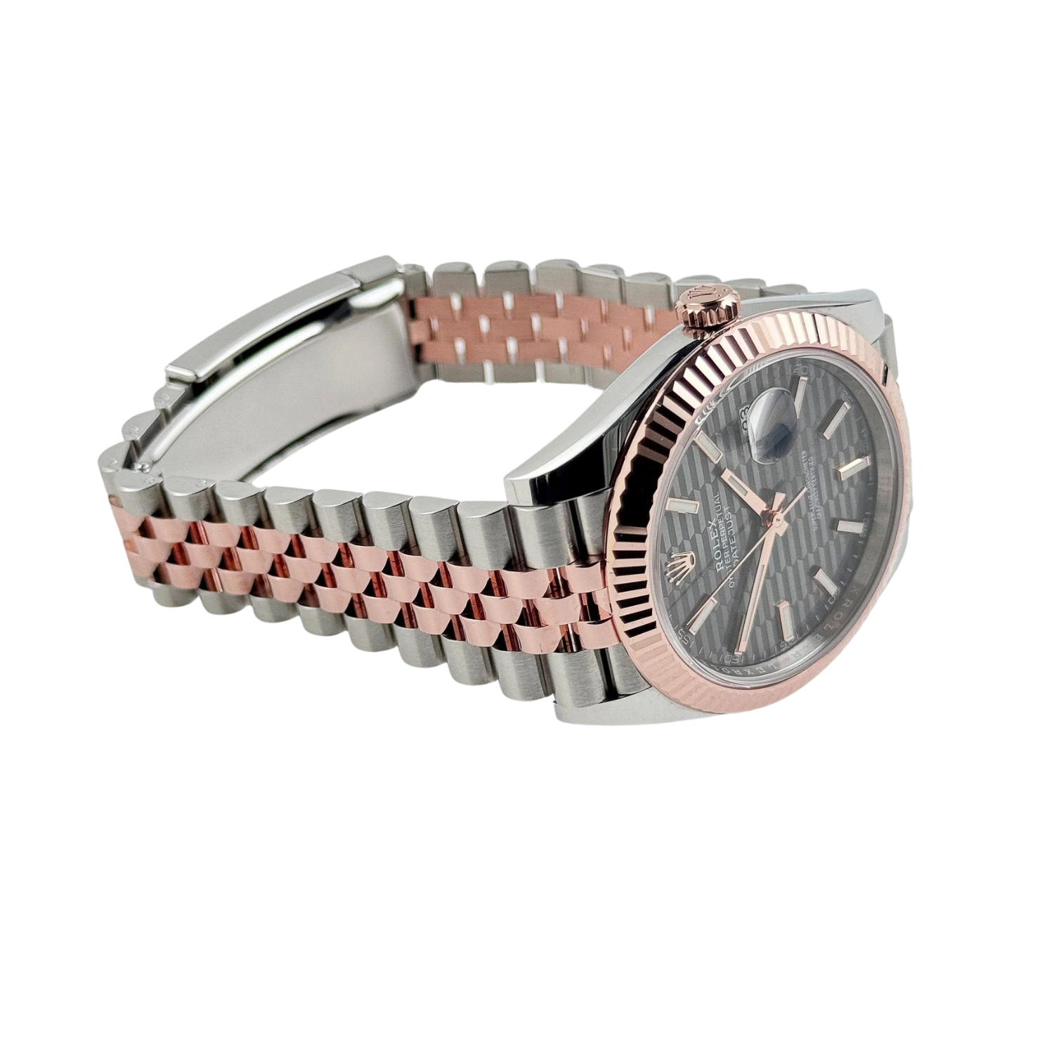 Datejust 41 126331 Rose Gold Stainless Steel Grey Motif Dial Jubilee