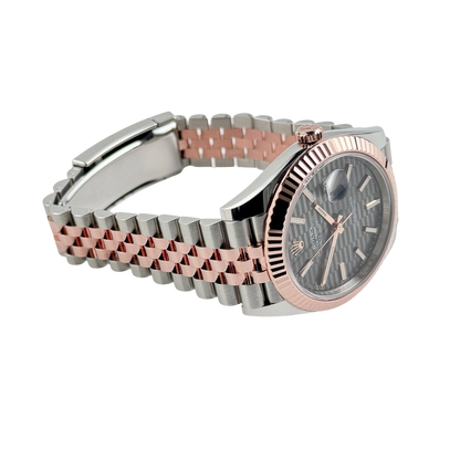 Datejust 41 126331 Rose Gold Stainless Steel Grey Motif Dial Jubilee