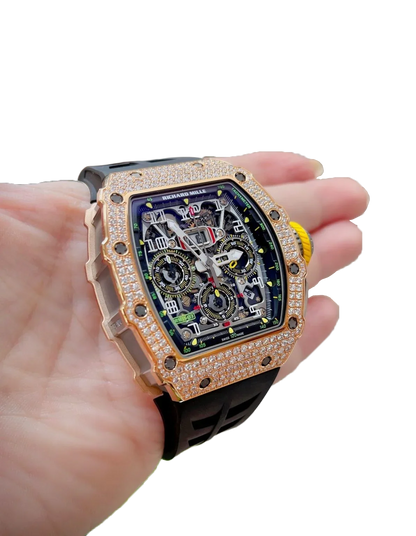 RM 11-03 Flyback Chronograph Diamond Set Rose Gold