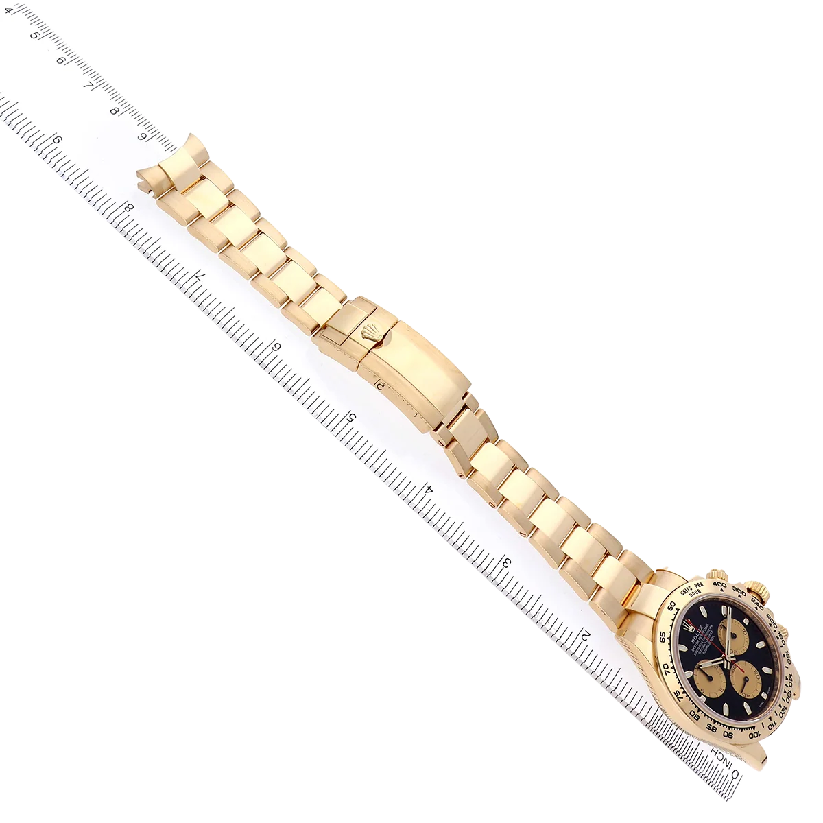 Daytona 40mm Black Dial Yellow Gold Mens Automatic Watch 116508
