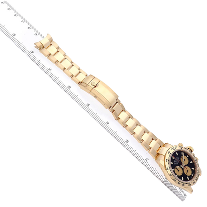 Daytona 40mm Black Dial Yellow Gold Mens Automatic Watch 116508
