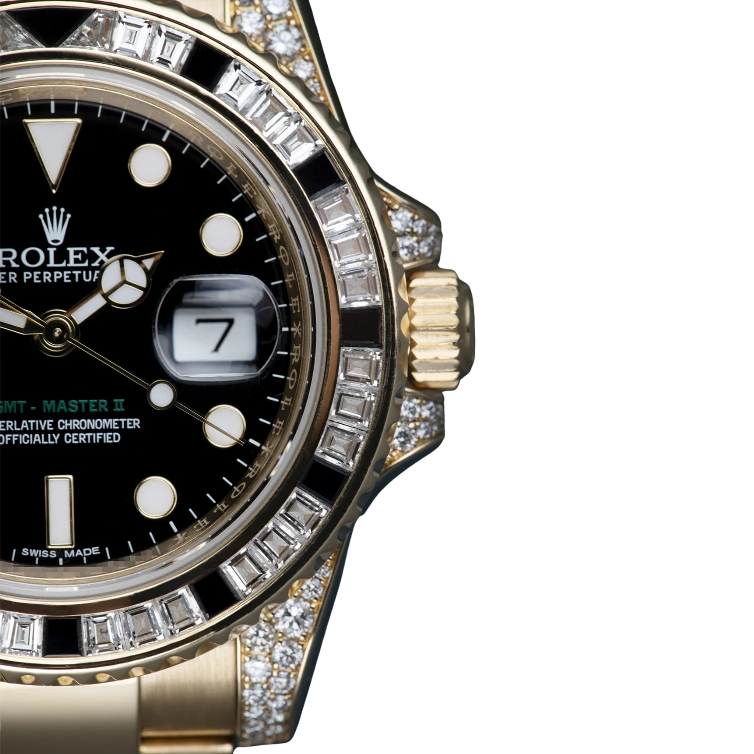 GMT Master II 18k Yellow Gold Diamond Black Sapphire 116758SANR
