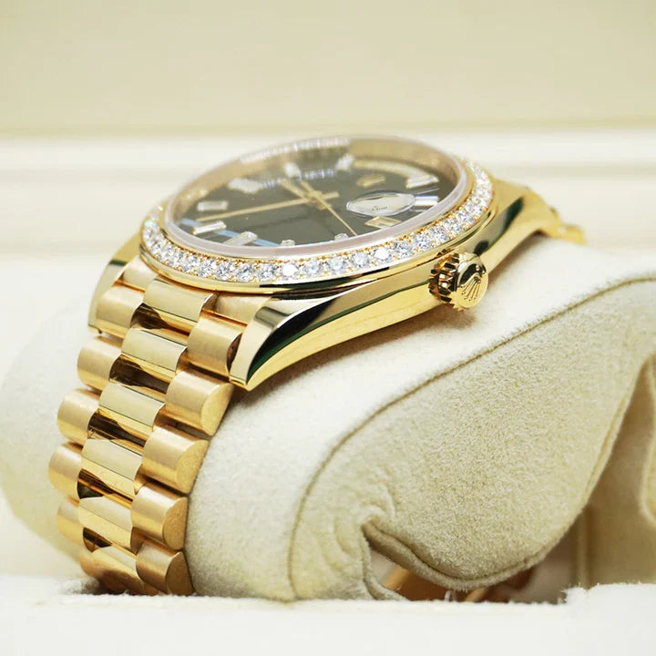 Day-Date 40 Presidential 228348RBR Diamond Bezel Baguette Onyx Dial