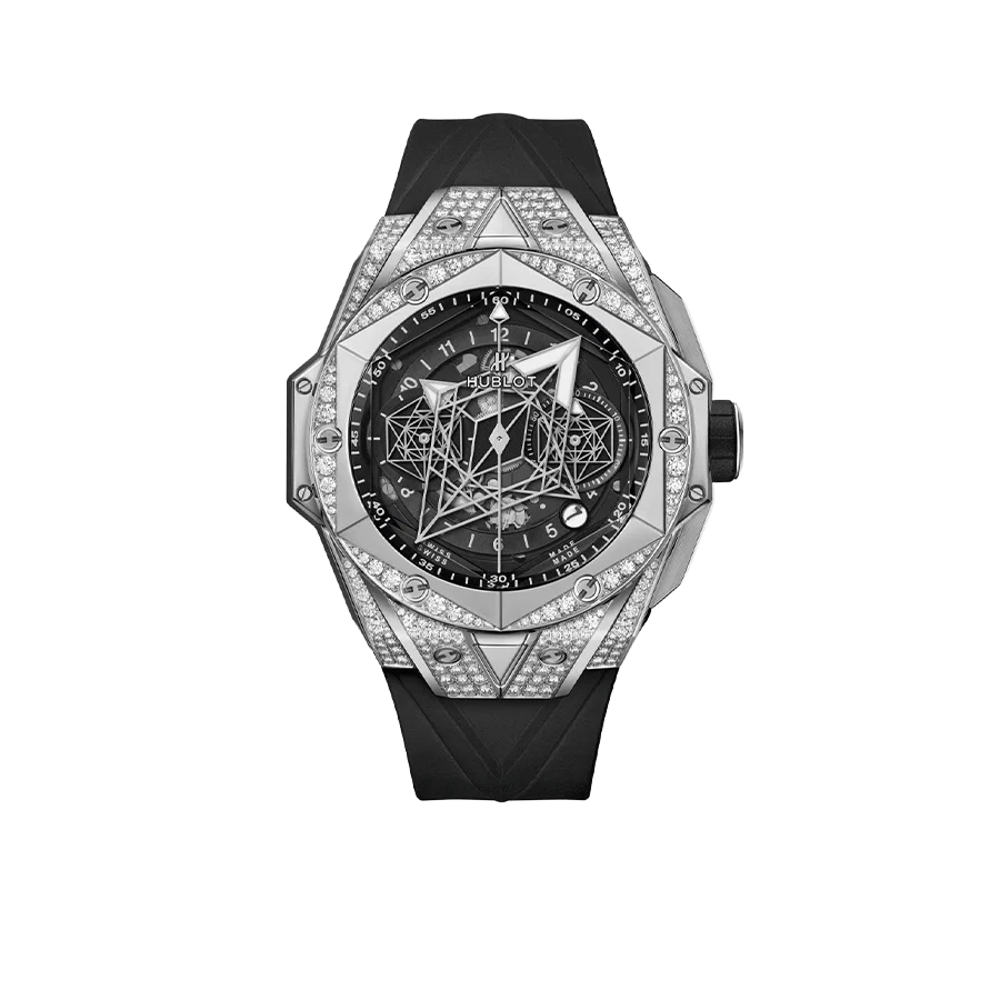 Big Bang Sang Bleu II Titanium Pave 45mm 418.NX.1107.RX.1604.MXM20