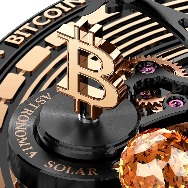Astronomia Solar Bitcoin 44mm Black DLC, Titanium Manual Winding AS310.21.AB.AA.A