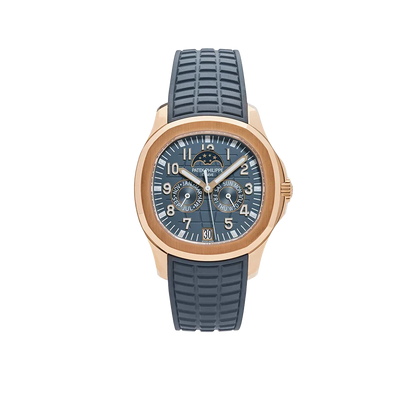 Aquanaut Luce 40mm 5261R-001 Annual Calendar Moon Phases Rose Gold Blue-Gray Dial