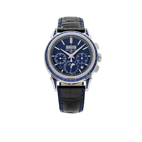 Grand Complications 41mm 5271/11P-010 Perpetual Calendar Chronograph Platinum Baguette Sapphires