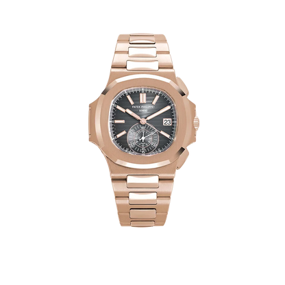 Nautilus 40mm 5980/1R-001 Chronograph Date Rose Gold Black Dial