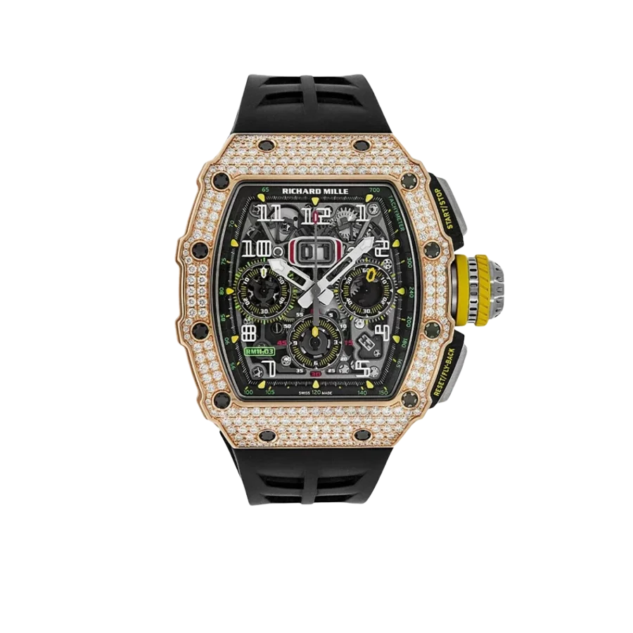 RM 11-03 Flyback Chronograph Diamond Set Rose Gold