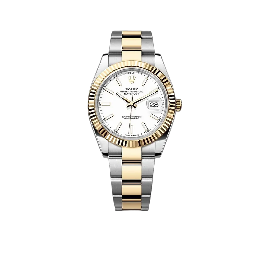 Datejust 41mm White Dial, Yellow Roleso 126333-0015