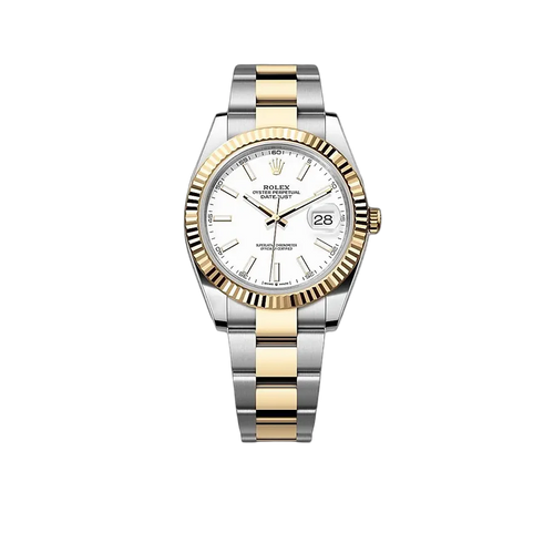 Datejust 41mm White Dial, Yellow Roleso 126333-0015
