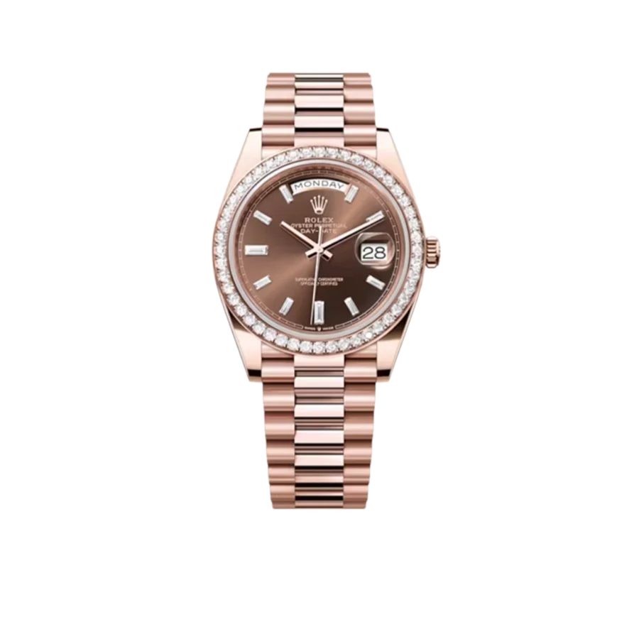 Day-Date 40mm President Rose Gold Diamond Mens Watch 228345