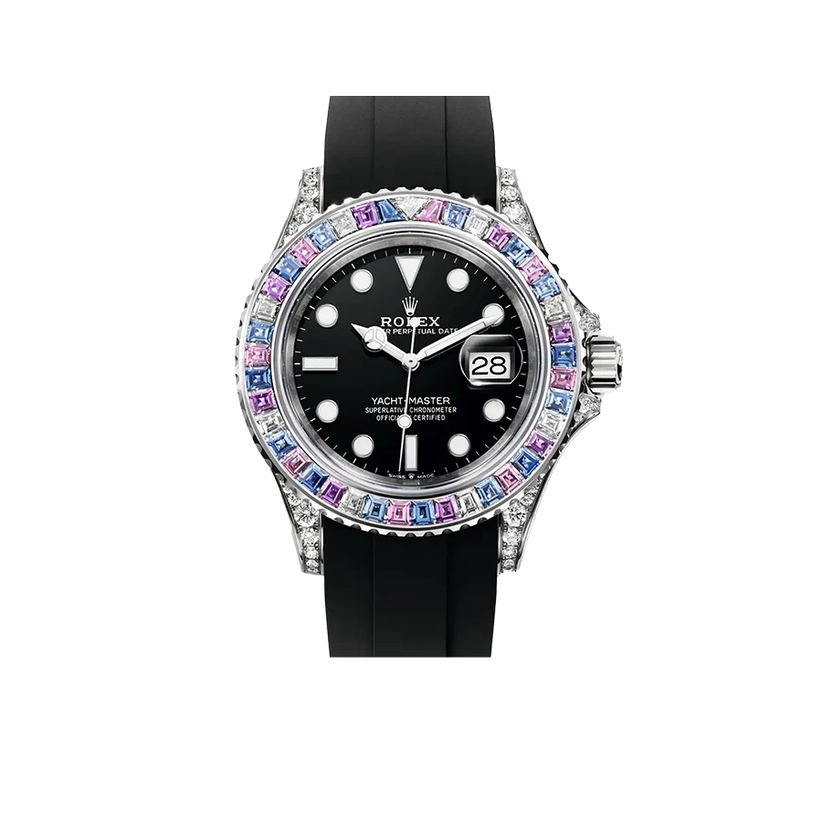Yacht-Master Cotton Candy 40mm White Gold Black Dial Oysterflex 126679SABR