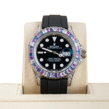 Yacht-Master Cotton Candy 40mm White Gold Black Dial Oysterflex 126679SABR