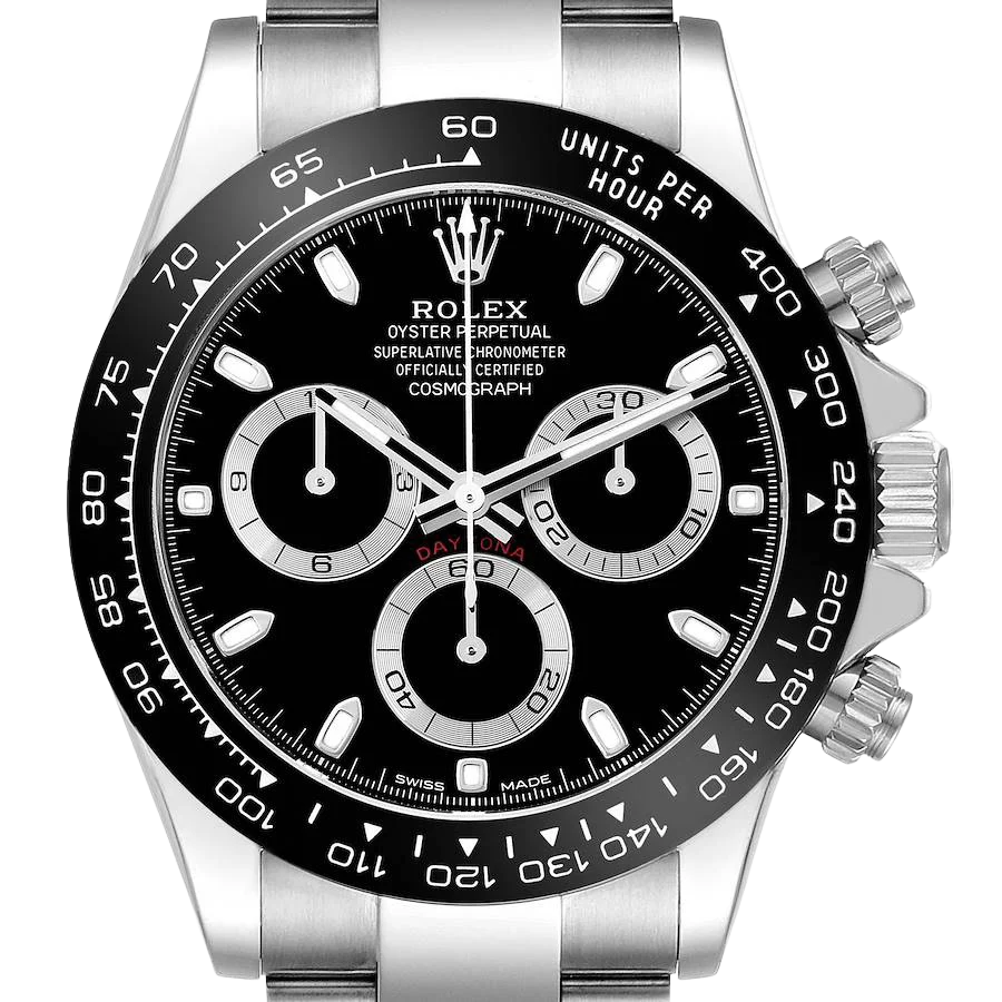 Daytona Panda 40mm Chronograph Black Dial Mens Watch 116500