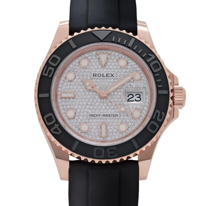 Yacht-Master 40mm 126655 Rose Gold Pavé Diamond Dial