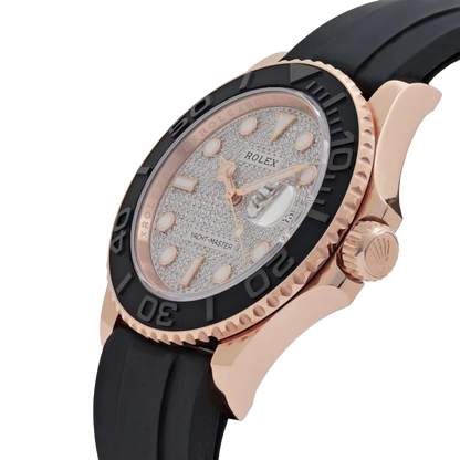 Yacht-Master 40mm 126655 Rose Gold Pavé Diamond Dial