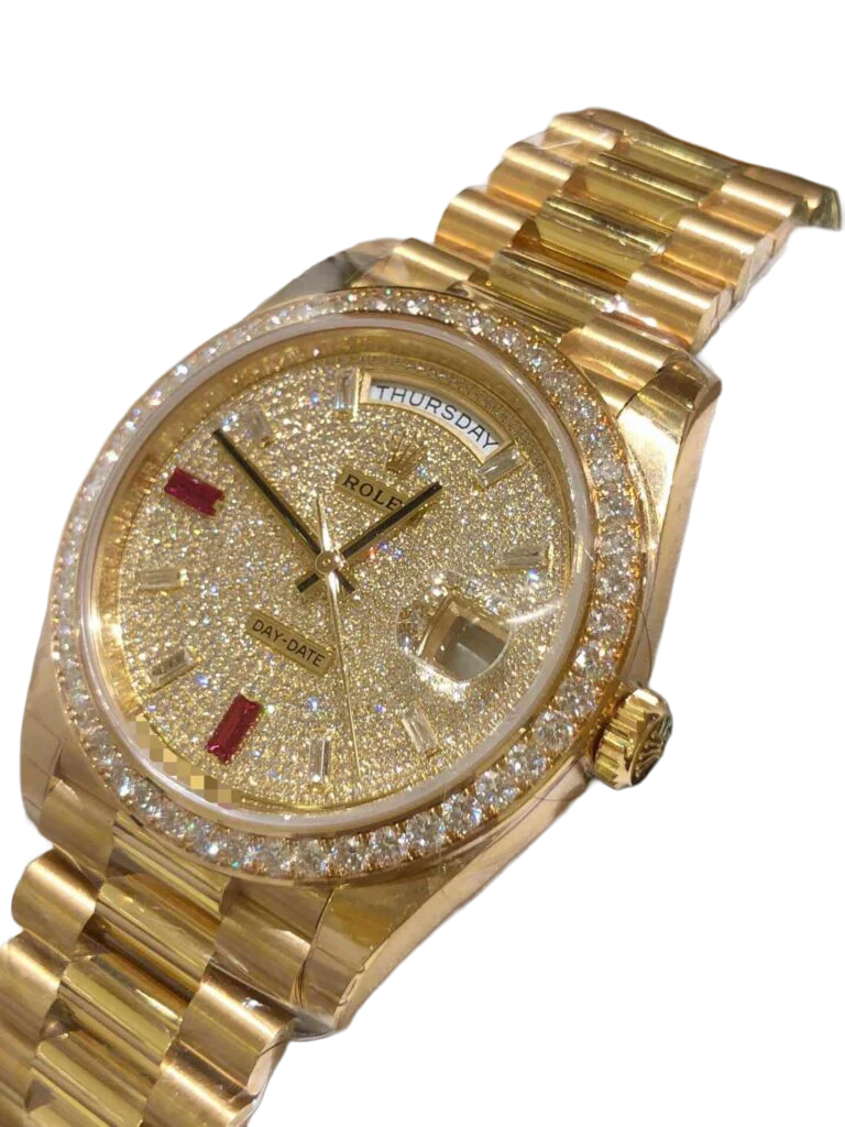 Day-Date 40mm Yellow Gold Diamond Ruby Pave Dial Diamond Bezel 228348RBR