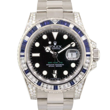 GMT-Master II, Reference 116759SA White Gold Diamond And Sapphire