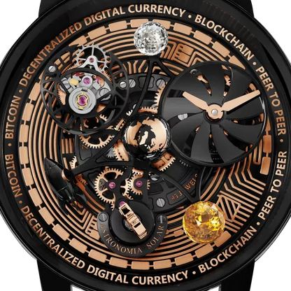 Astronomia Solar Bitcoin 44mm Black DLC, Titanium Manual Winding AS310.21.AB.AA.A