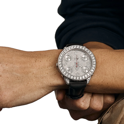 Five Time Zone Steel Diamond 40mm JCM-30
