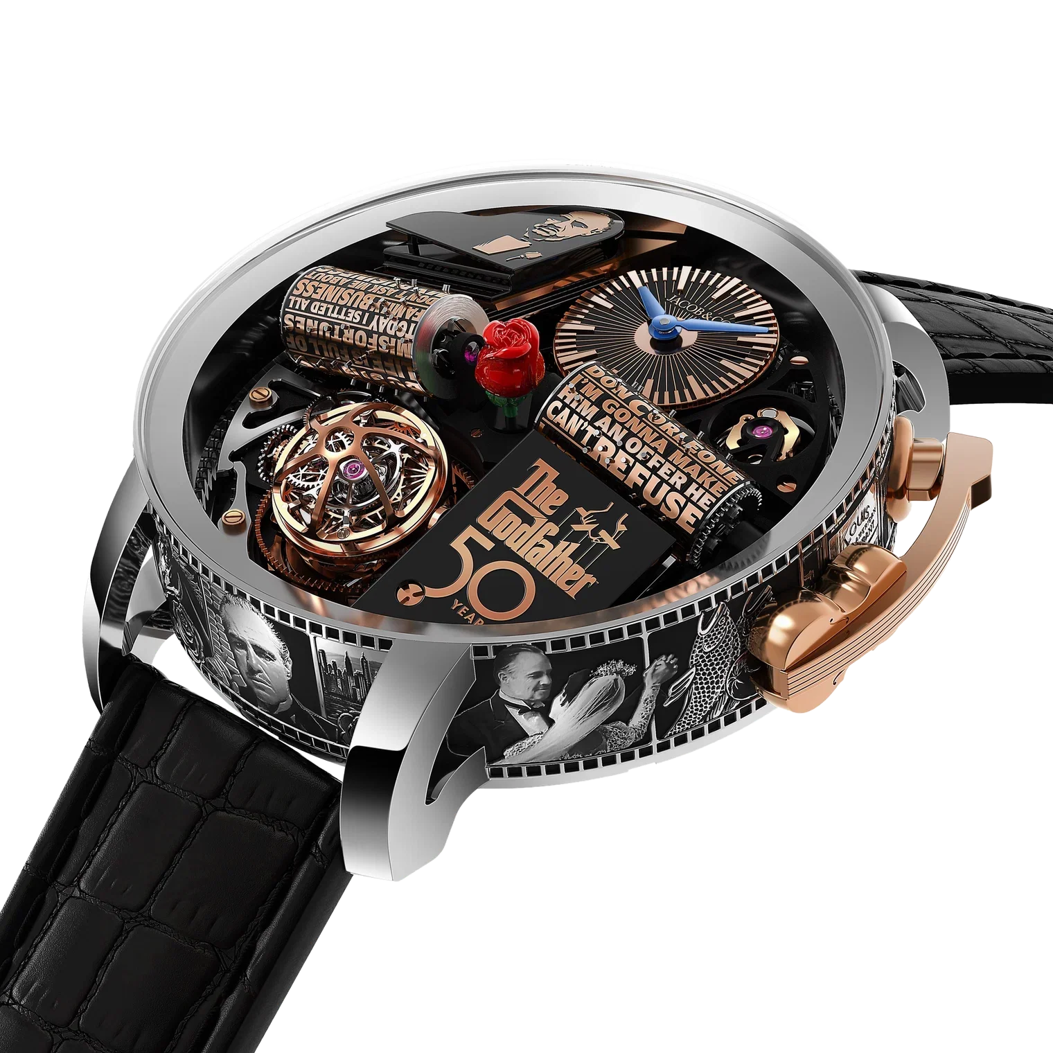 Opera Godfather 50th Anniversary 49mm White Gold Manual Winding OP110.30.AA.AA.A