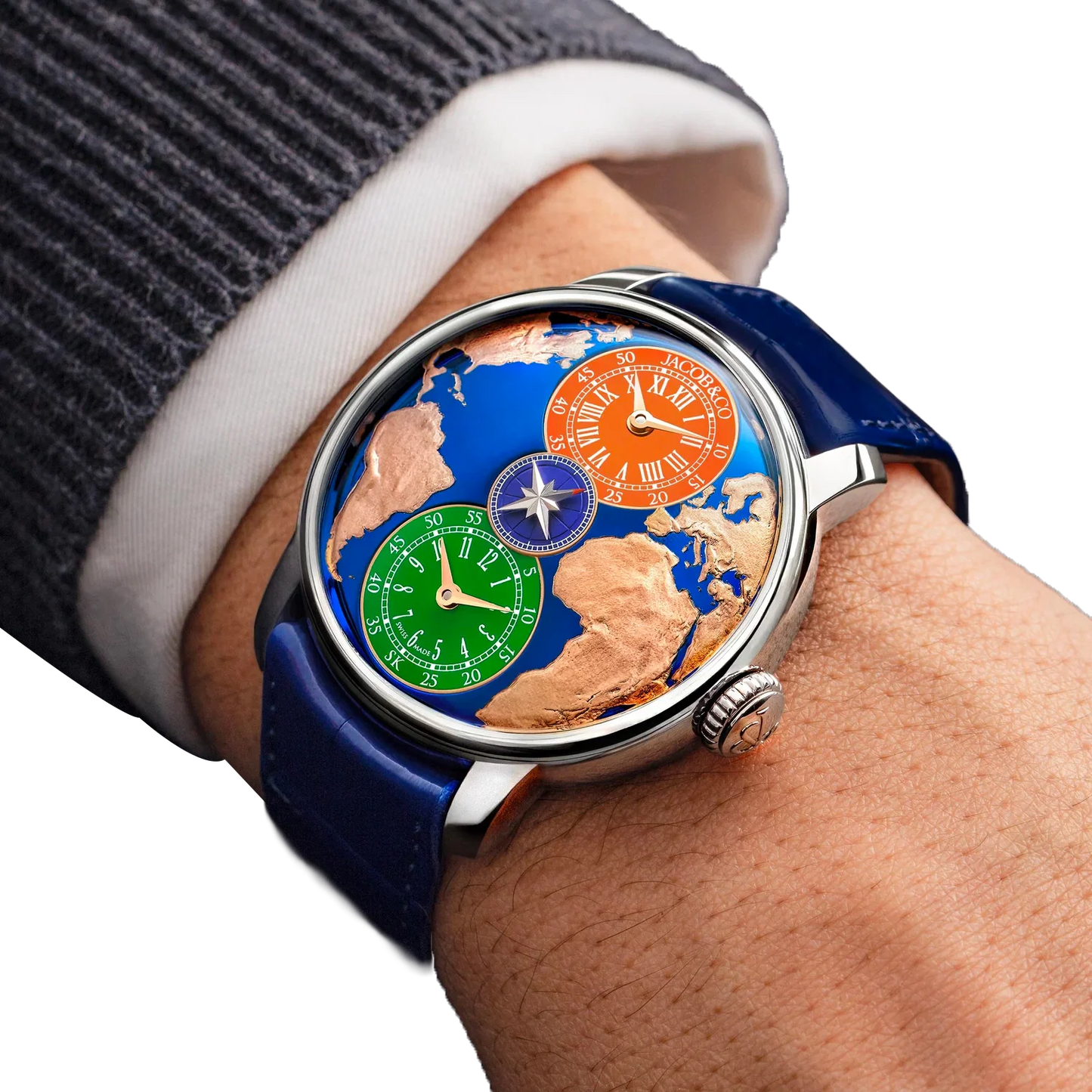The World Is Yours Dual Time Zone Salman Khan 43mm Stainless Steel Automatic Winding DT100.10.AB.AA.ABALA