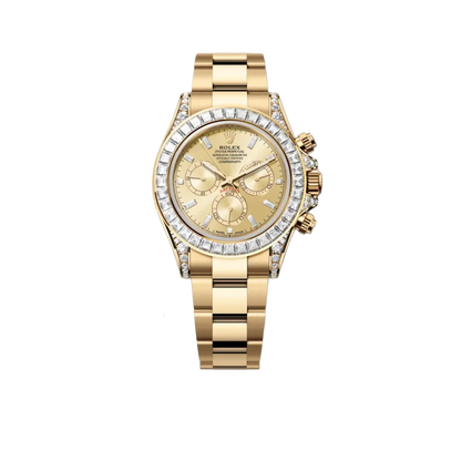 Daytona 18K Yellow Gold Gold Sundust Dial Diamond Bezel Oyster Bracelet 40 mm 126598TBR