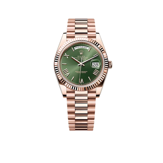 Day-Date Oyster Everose gold 40mm Green Olive 228235