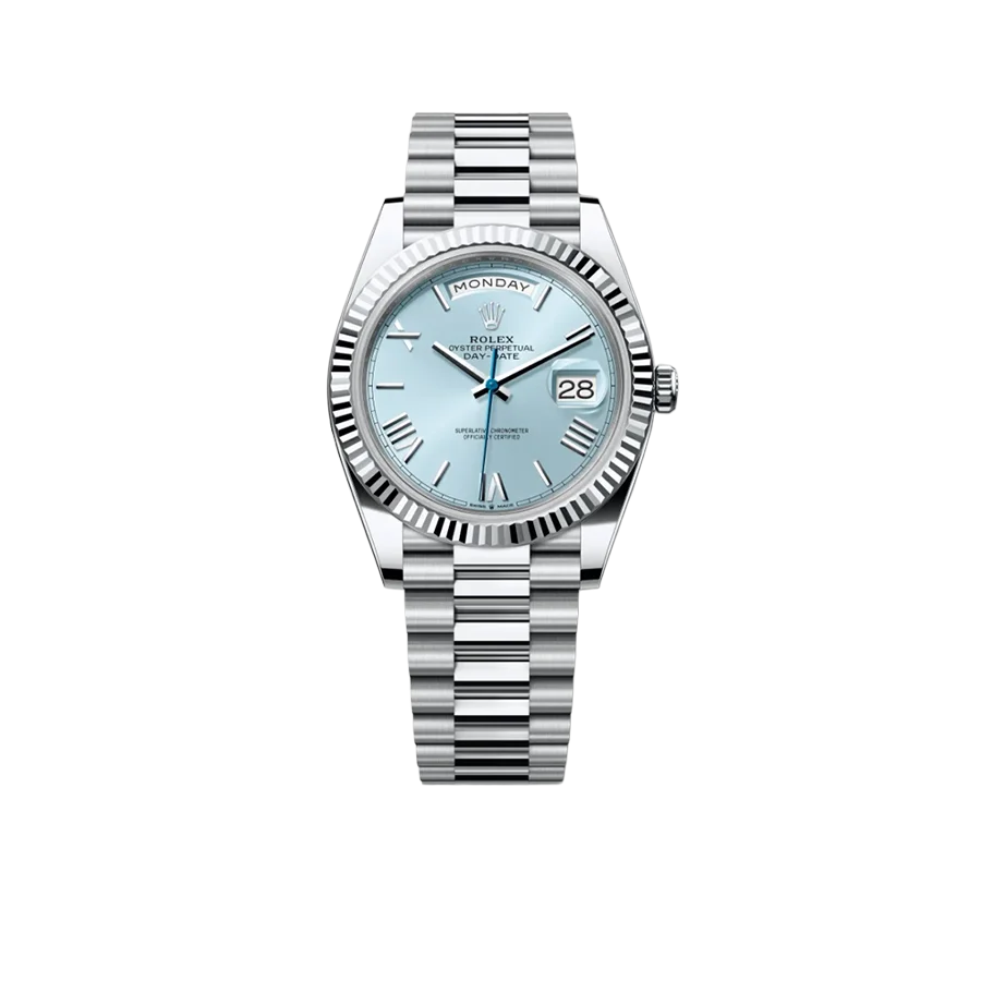 President Day-Date 40mm Ice Blue Dial Platinum Mens Watch 228236