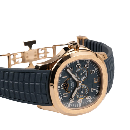 Aquanaut Luce 40mm 5261R-001 Annual Calendar Moon Phases Rose Gold Blue-Gray Dial