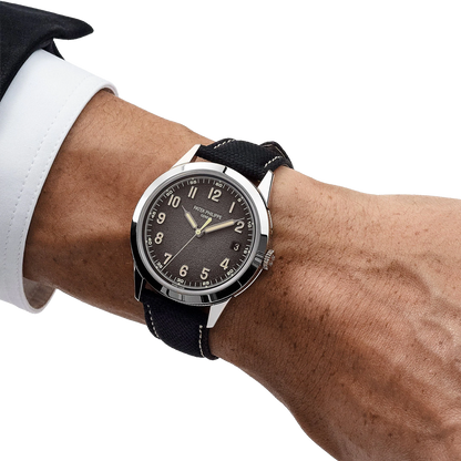 Calatrava 40mm 5226G-001 White Gold Charcoal Dial Date