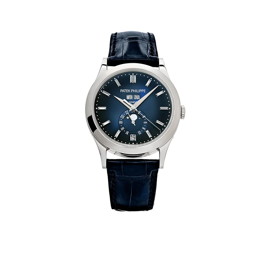 Complications 39mm 5396G-017 Annual Calendar Moon Phases White Gold Blue Dial