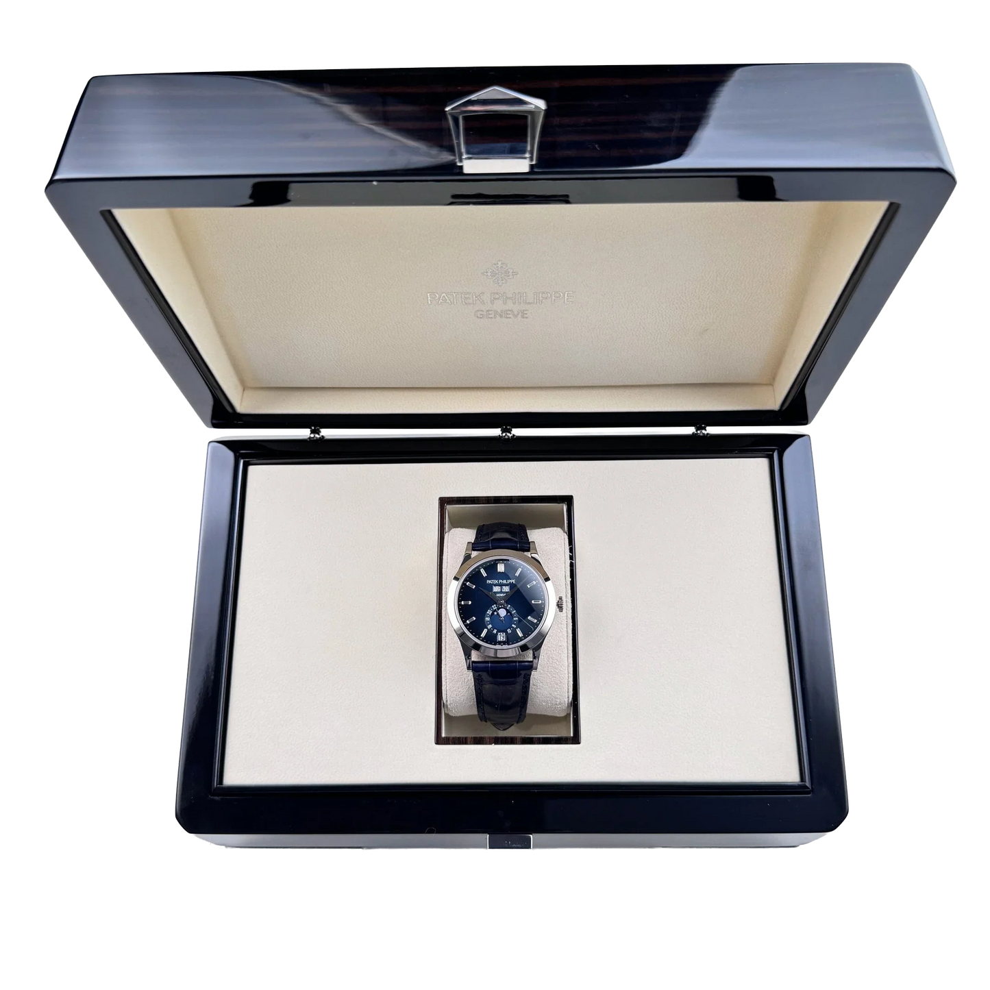 Complications 39mm 5396G-017 Annual Calendar Moon Phases White Gold Blue Dial