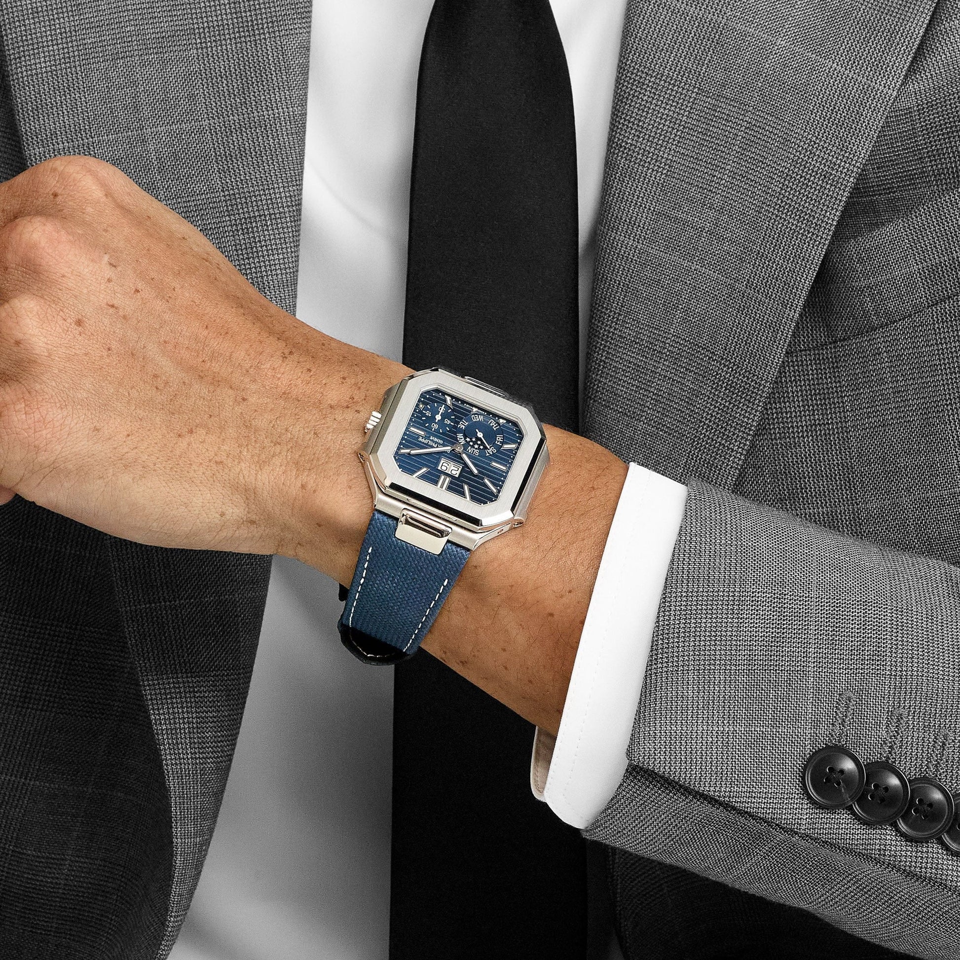 Cubitus 45mm 5822P-001 Platinum Blue Dial Moon Phase