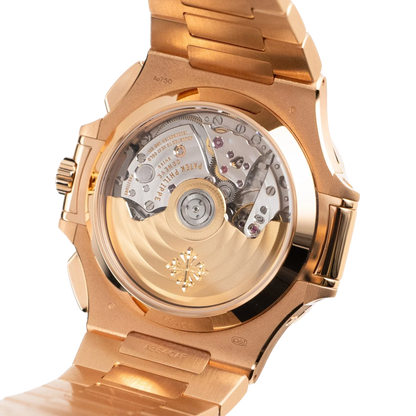 Nautilus 40mm 5980/1R-001 Chronograph Date Rose Gold Black Dial