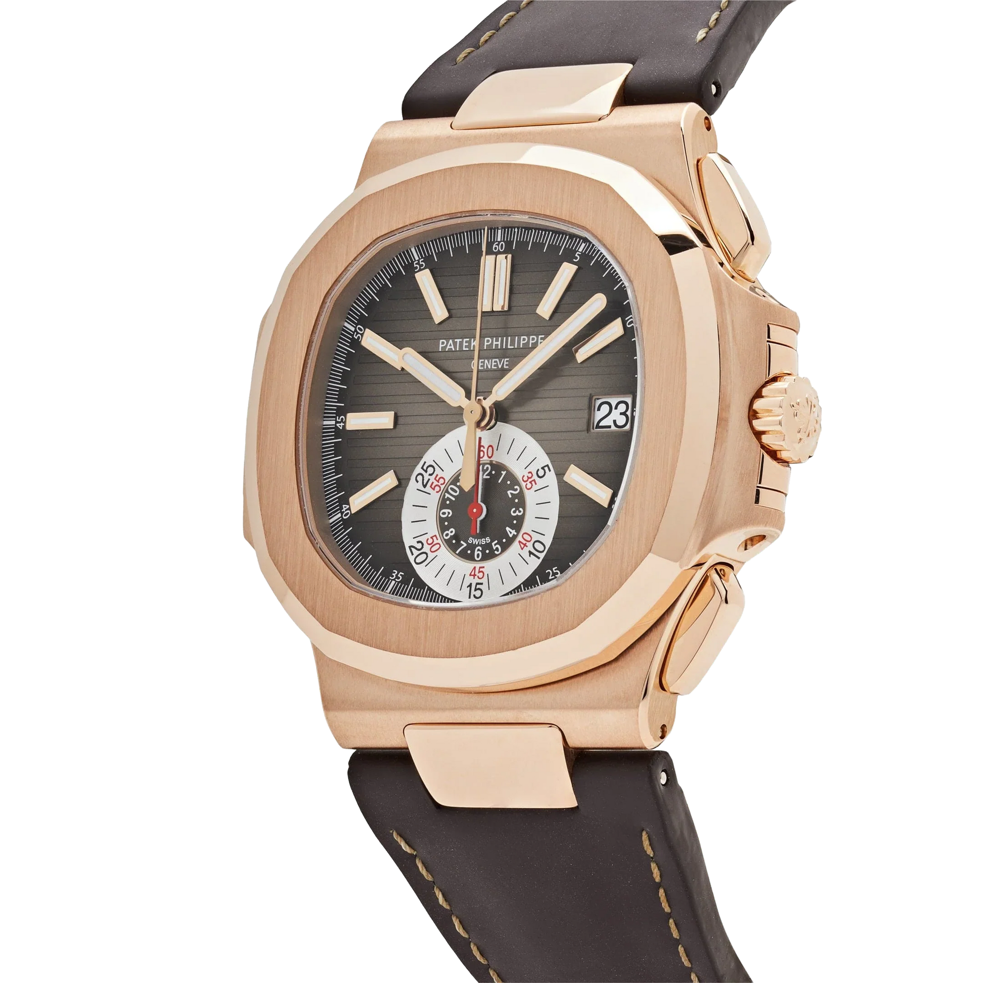 Nautilus 40mm 5980R-001 Chronograph Rose Gold Brown Dial