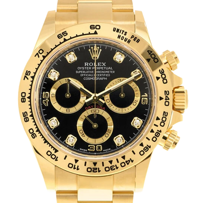 Daytona 40mm 116508 Cosmograph Daytona 18K with Black Dial
