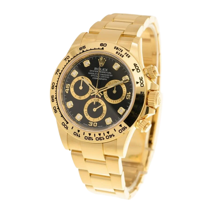 Daytona 40mm 116508 Cosmograph Daytona 18K with Black Dial